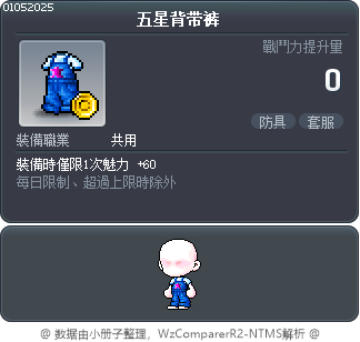五星背带裤 Tooltip