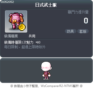 日式武士服 Tooltip
