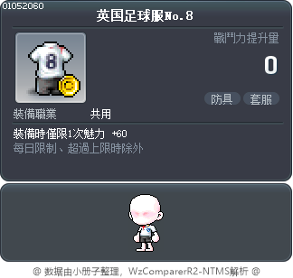 英国足球服No.8 Tooltip