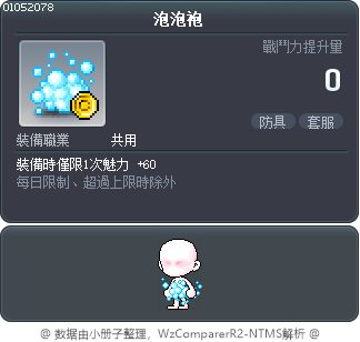 泡泡袍 Tooltip