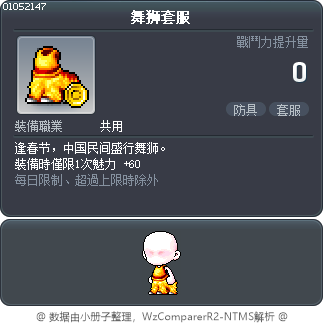 舞狮套服 Tooltip