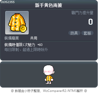 新手黄色雨披 Tooltip