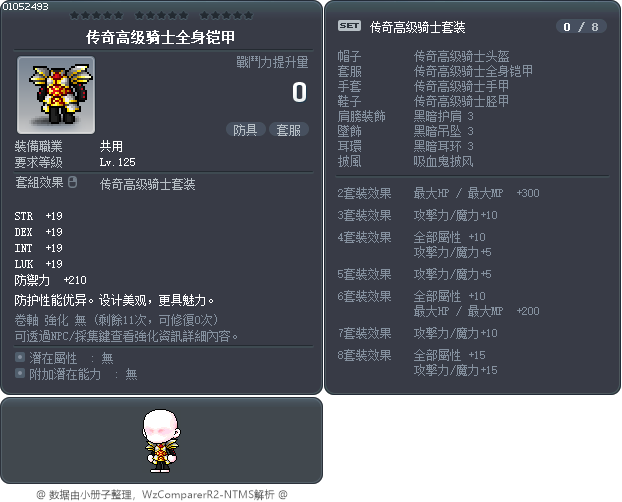 传奇高级骑士全身铠甲 Tooltip