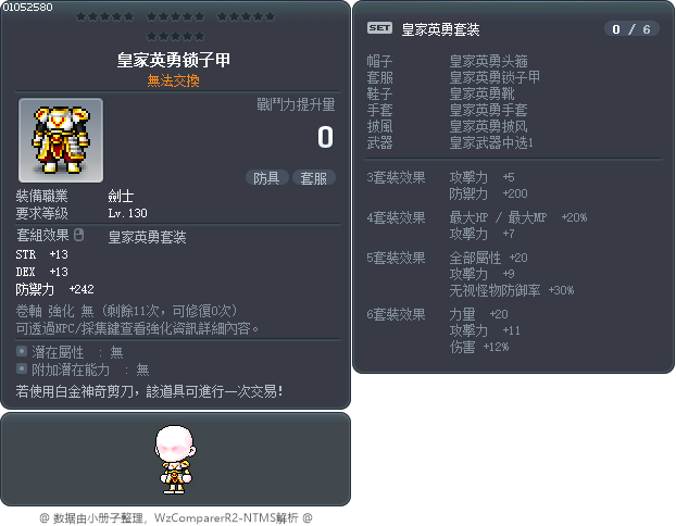 皇家英勇锁子甲 Tooltip