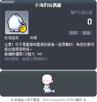 小海豹玩偶服 Tooltip