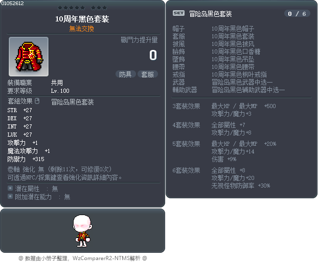 10周年黑色套装 Tooltip
