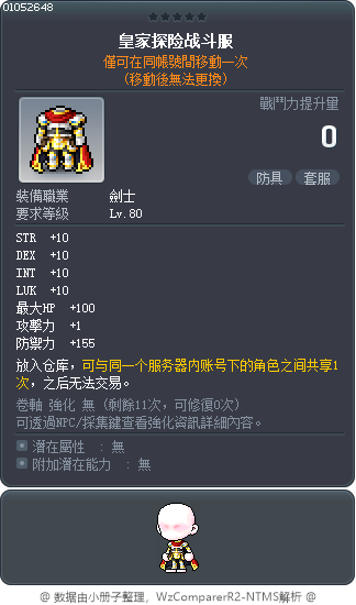 皇家探险战斗服 Tooltip