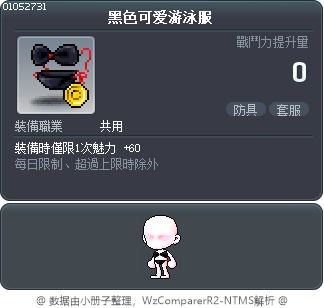 黑色可爱游泳服 Tooltip