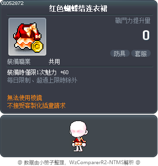 红色蝴蝶结连衣裙 Tooltip