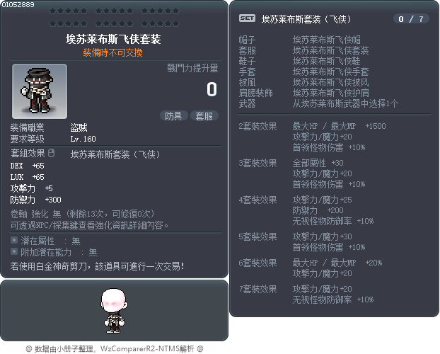 埃苏莱布斯飞侠套装 Tooltip