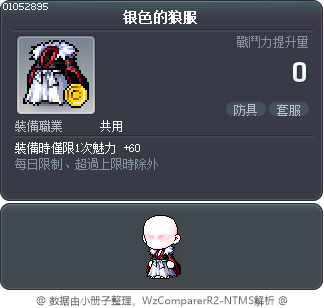 银色的狼服 Tooltip