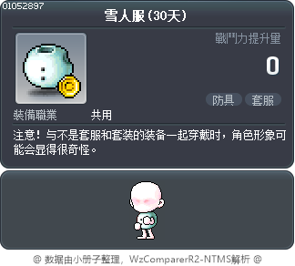雪人服(30天) Tooltip