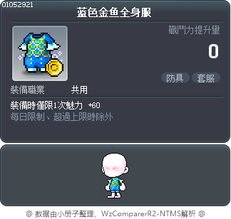 蓝色金鱼全身服 Tooltip