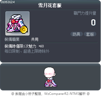 雪月花套服 Tooltip