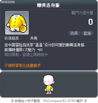 嫩黄连身服 Tooltip