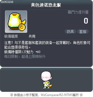 黄色迪诺恐龙服 Tooltip