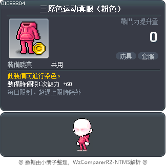 三原色运动套服（粉色） Tooltip