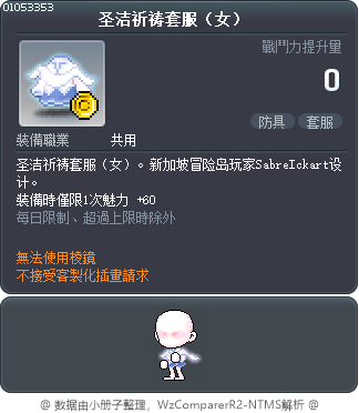 圣洁祈祷套服（女） Tooltip
