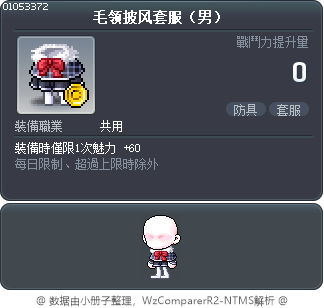 毛领披风套服（男） Tooltip