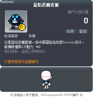 蓝焰恶魔套服 Tooltip