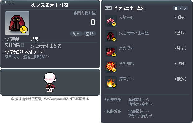 火之元素术士斗篷 Tooltip
