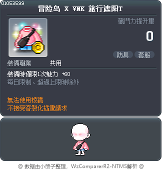 冒险岛 X VNK 旅行遮阳T Tooltip