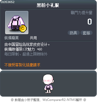 黑粉小礼服 Tooltip