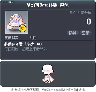 梦幻可爱女仆装_橙色 Tooltip