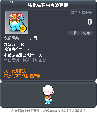 强化猫猫虫咖波套服 Tooltip
