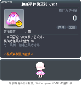 超新星偶像罩衫（女） Tooltip