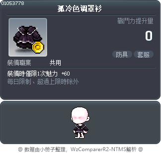 孤冷色调罩衫 Tooltip