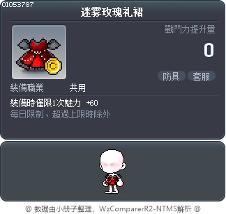 迷雾玫瑰礼裙 Tooltip