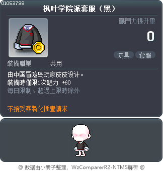 枫叶学院派套服（黑） Tooltip