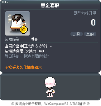 黑金套服 Tooltip