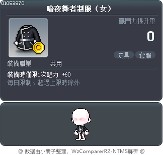 暗夜舞者制服（女） Tooltip