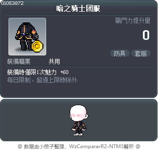 暗之骑士团服 Tooltip