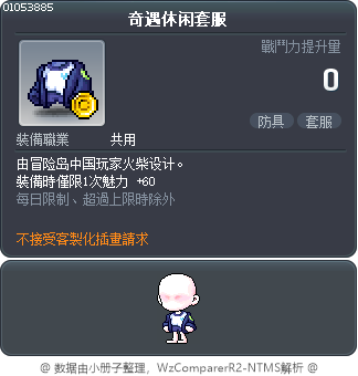 奇遇休闲套服 Tooltip