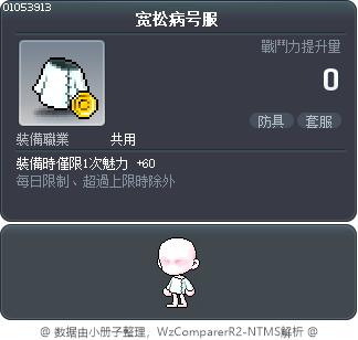 宽松病号服 Tooltip