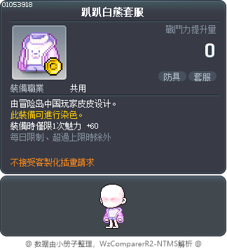 趴趴白熊套服 Tooltip
