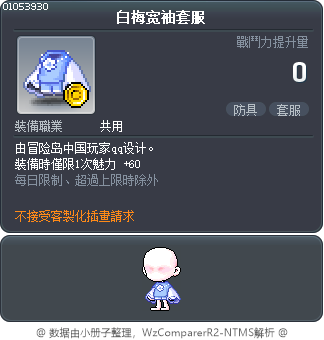 白梅宽袖套服 Tooltip