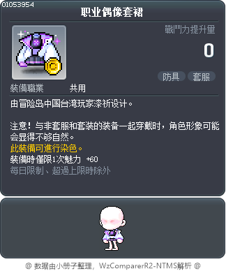 职业偶像套裙 Tooltip