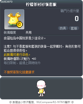 柠檬茶衬衫领套服 Tooltip