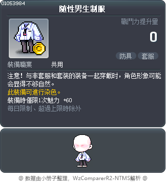 随性男生制服 Tooltip