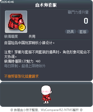 血术师套服 Tooltip