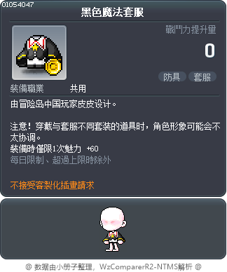 黑色魔法套服 Tooltip