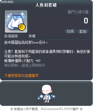 人鱼泪套裙 Tooltip