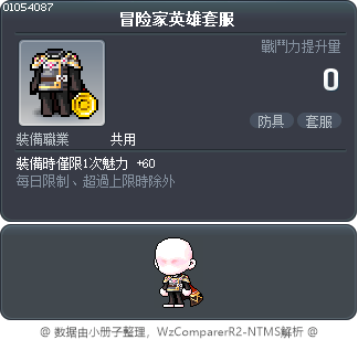 冒险家英雄套服 Tooltip