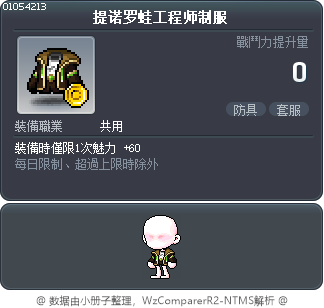 提诺罗蛙工程师制服 Tooltip