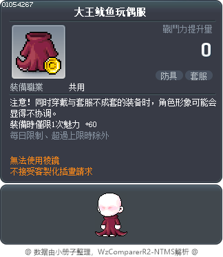 大王鱿鱼玩偶服 Tooltip