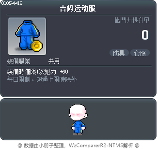吉姆运动服 Tooltip